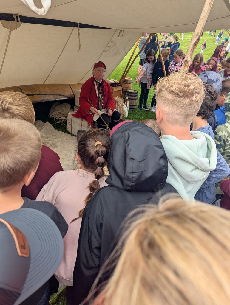 students learn about the people and times during the encampment in platteville, wi