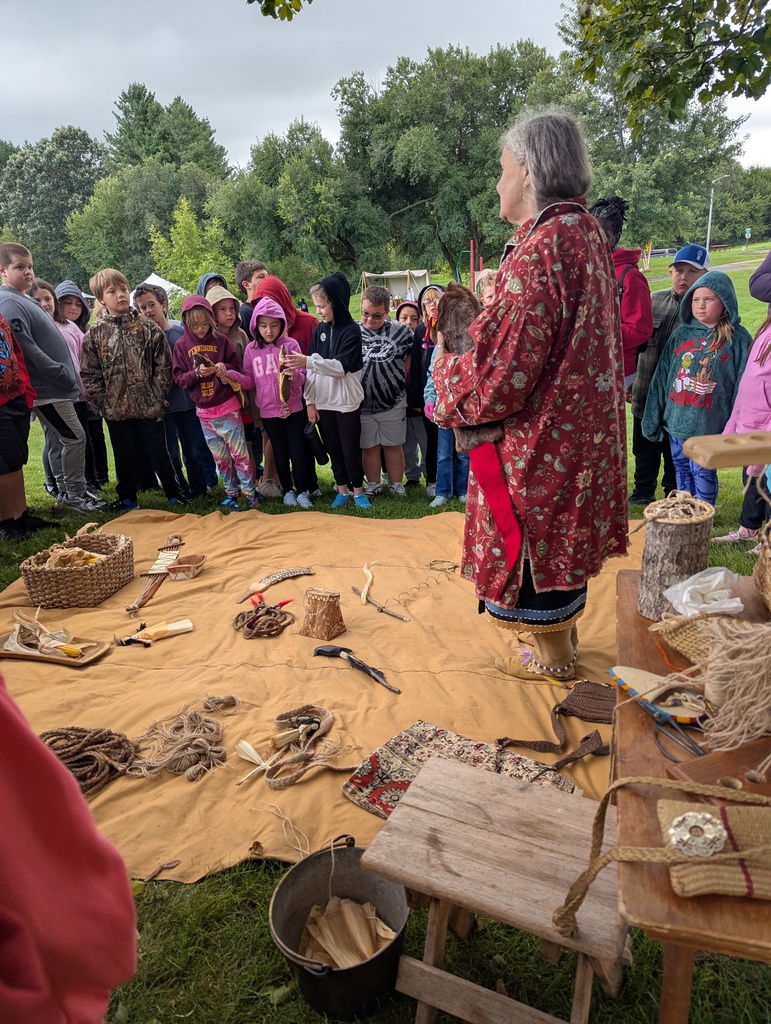 people learn about the different tools of the civil war period at the encampment in Platteville