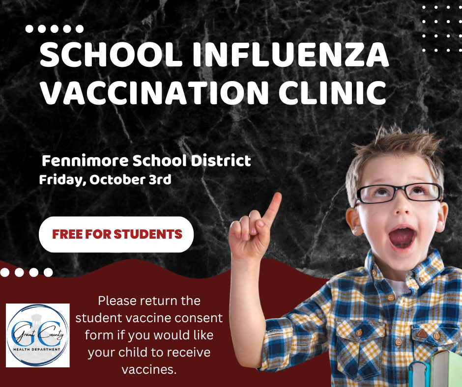 Fennimore School District - flu shot clinic - free for students- October 3rd