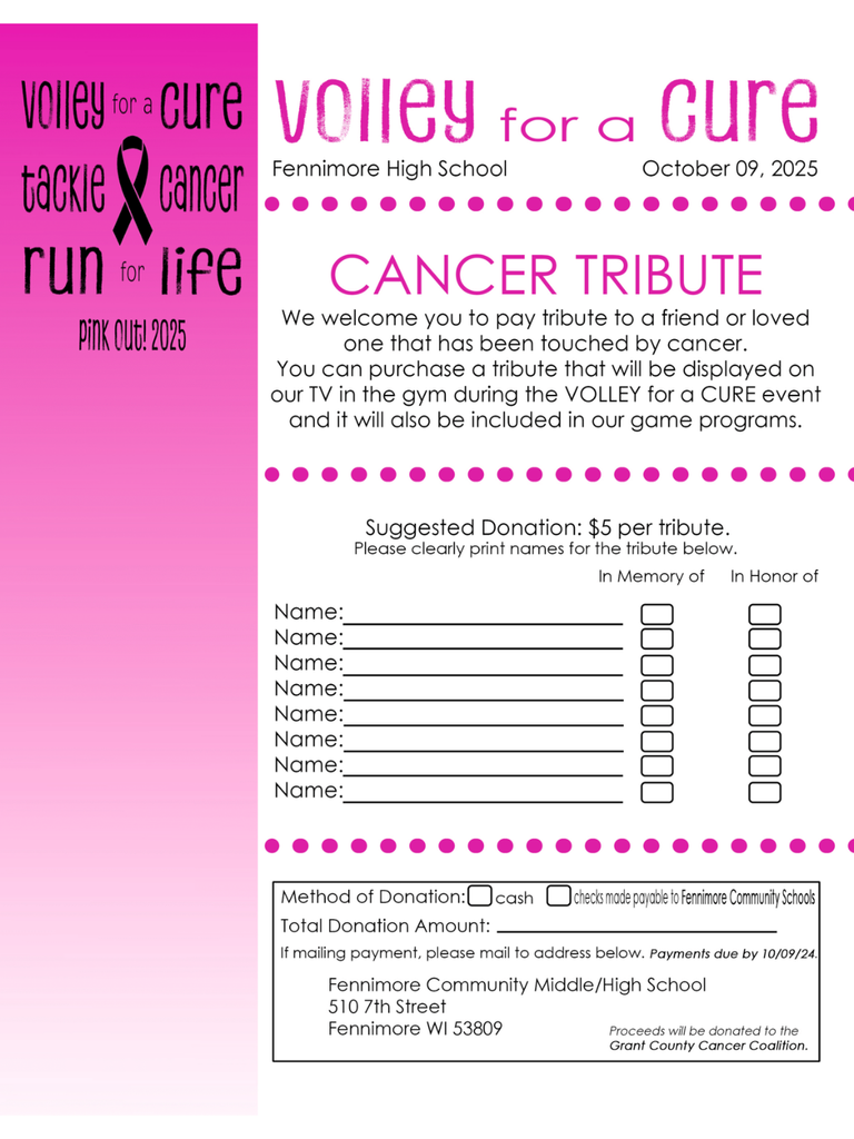 tribute form