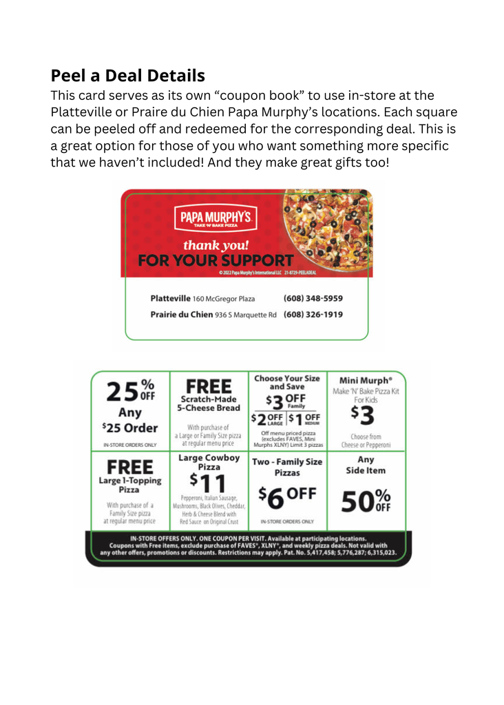 Peel A Deal Cards