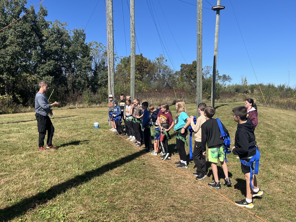 students listen to directions for an outdoor activity at Bethel Horizons