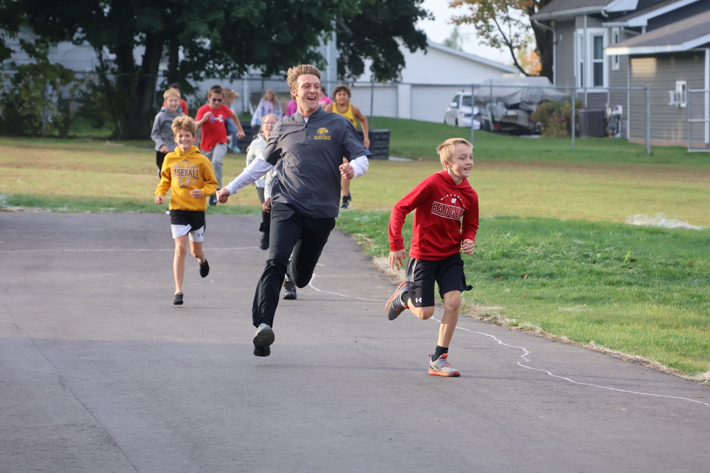 students and their teachers race to the gaga pit and back