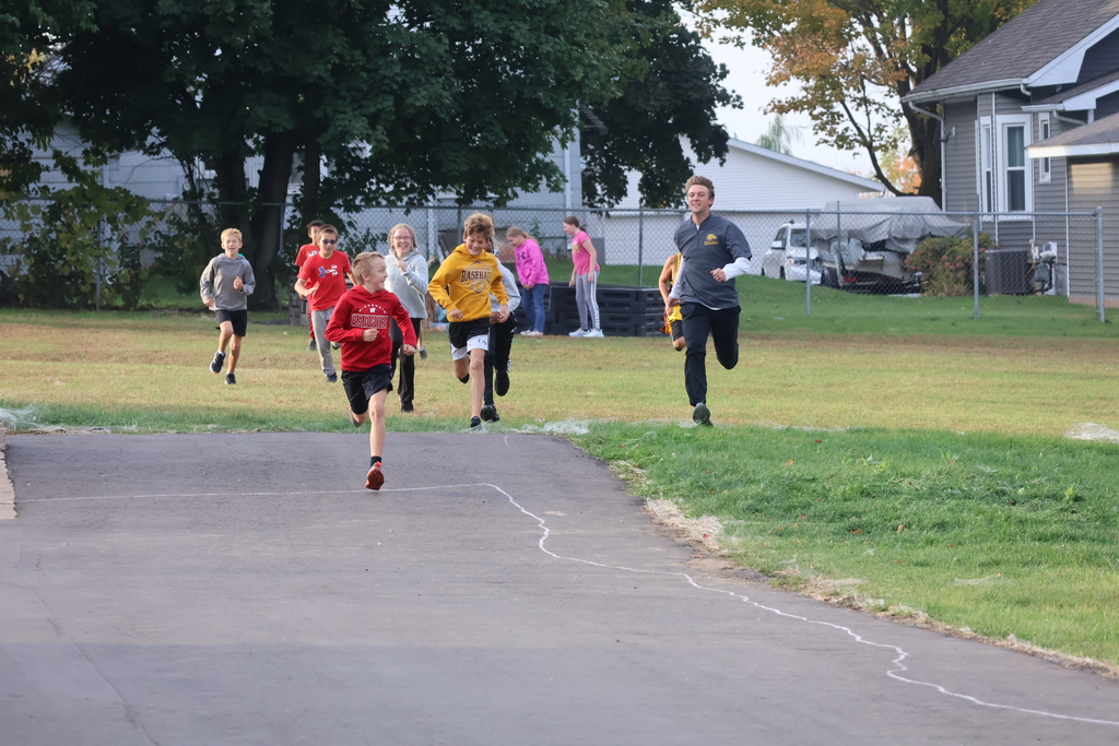 students and their teachers race to the gaga pit and back