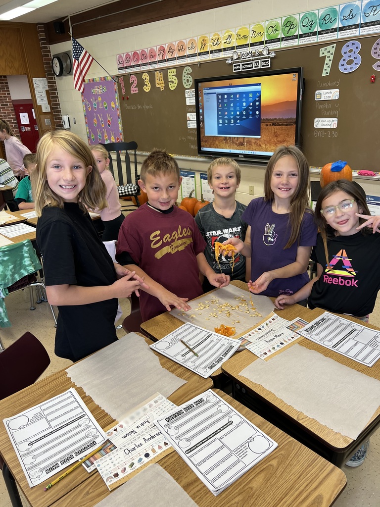 students count pumpkin seeds
