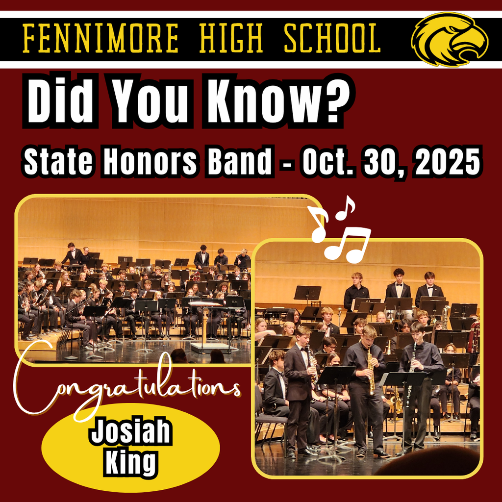 Josiah performs at State Honors Band