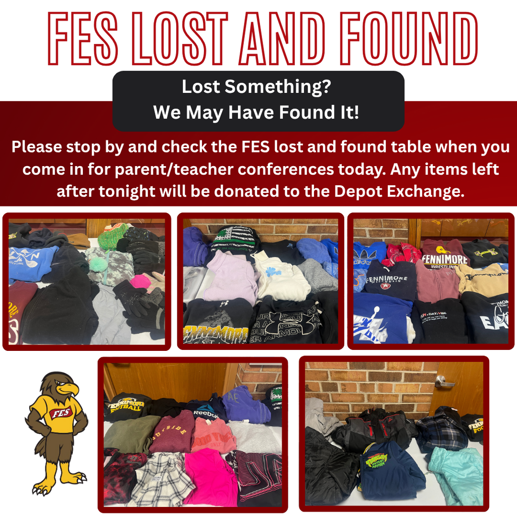 FES lost and found table - be sure to stop by at conferences and check it out