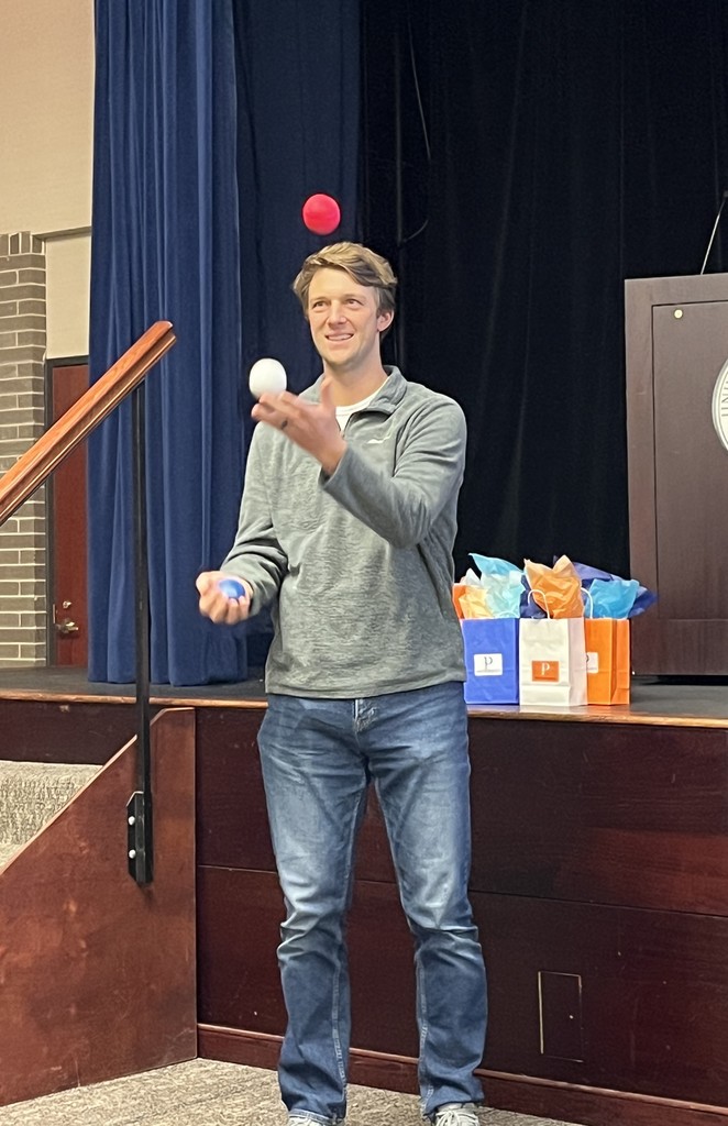 Mr. Z tries his hand at juggling