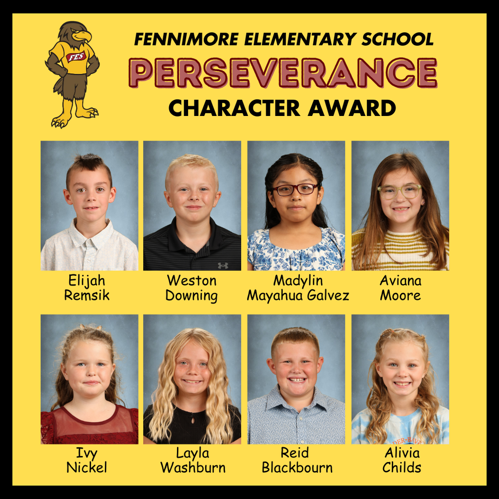 collage of perseverance award winners that were nominated by their teachers