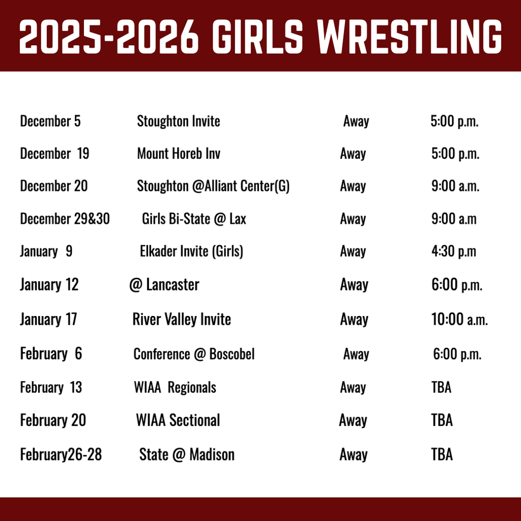 girls schedule