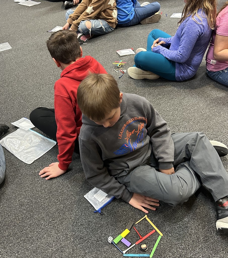 students do a team building game at the leadership conference