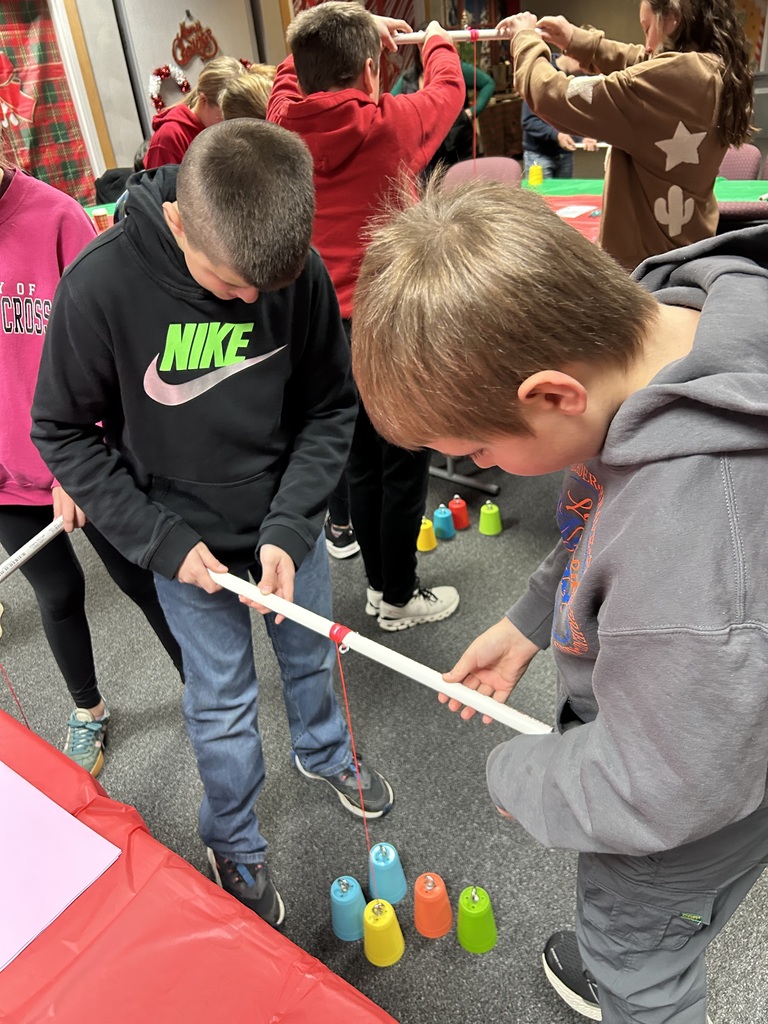 students do a team building game at the leadership conference