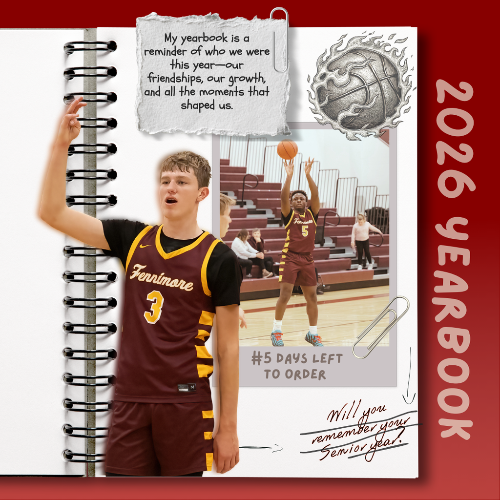 Boys Basketball Yearbook page