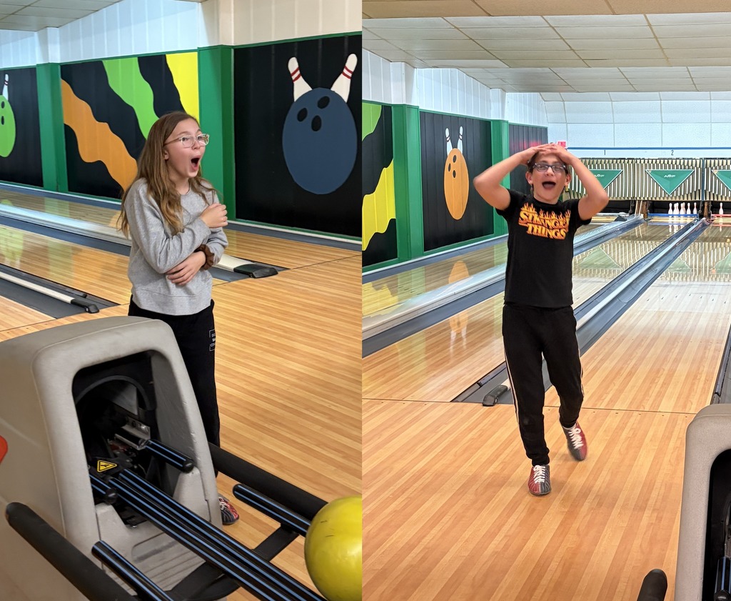 5th graders show their excitement and disappointment while bowling