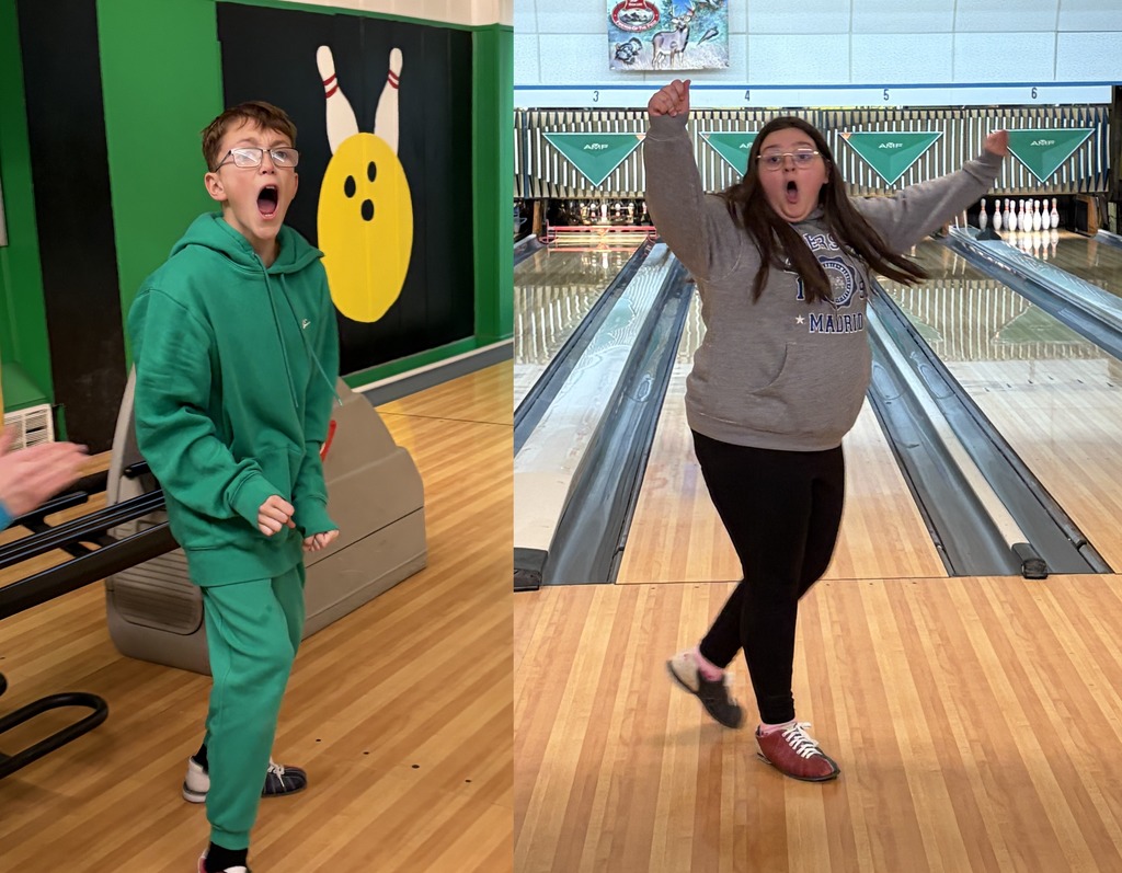 5th graders show their excitement  while bowling