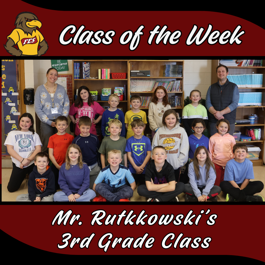 Mr. Rutkowski's class of the week with a class photo