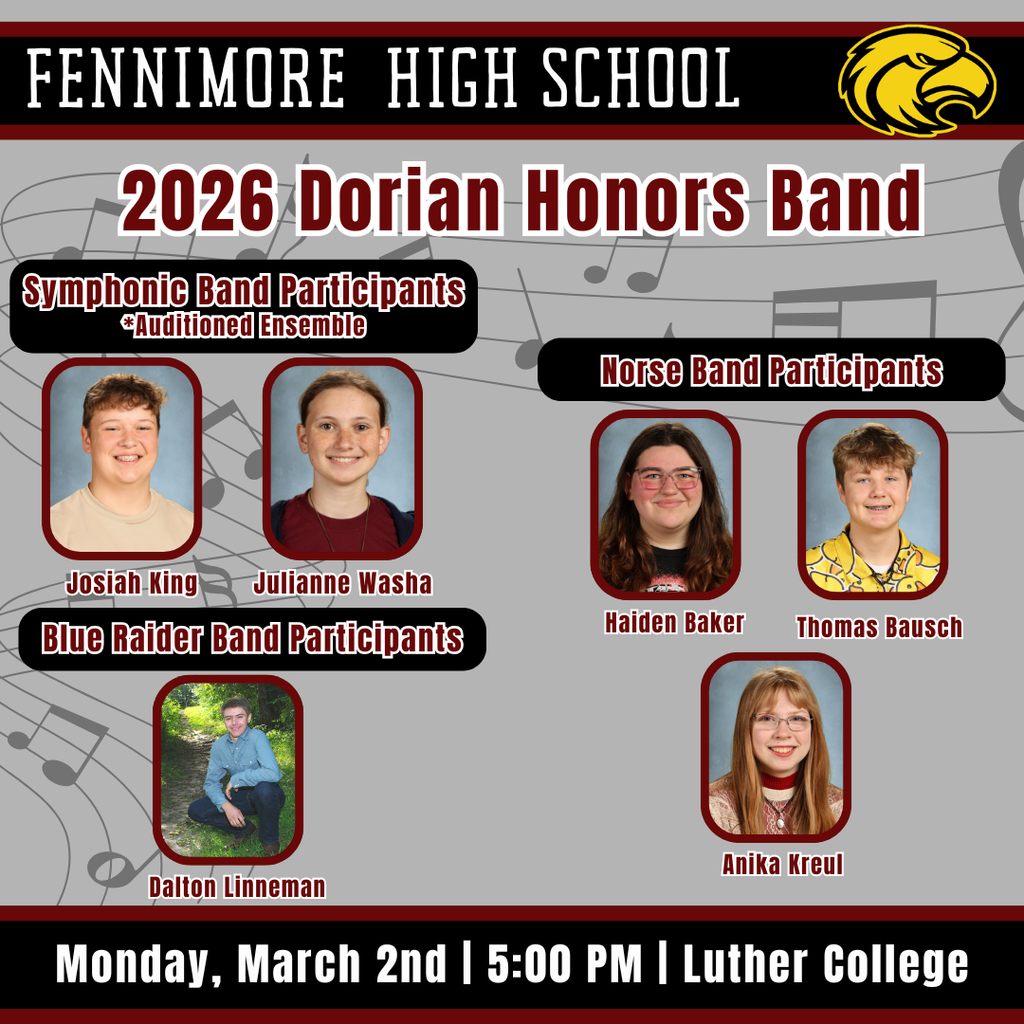 2026 Dorian Honors Band Participant
