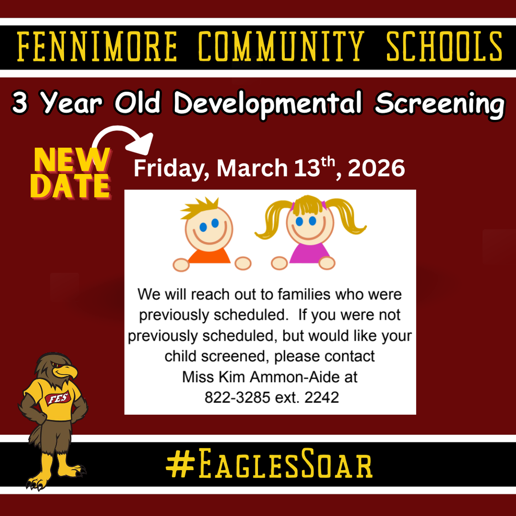 3 year old screening now on Friday, March 13