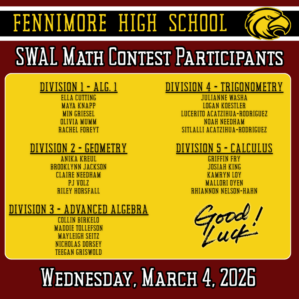HS SWAL Math Contest Participants