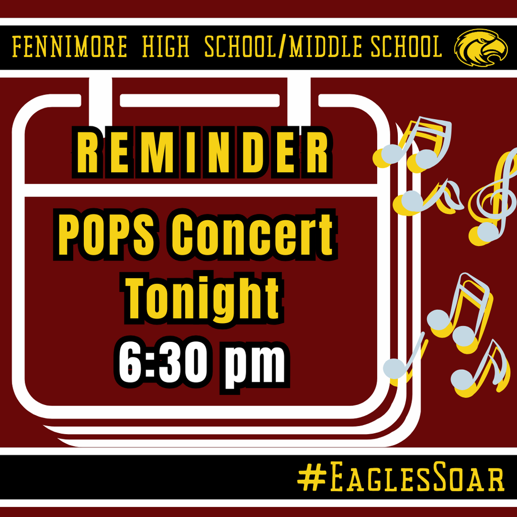 Reminder - Pops Concert is Tonight at 6:30 pm