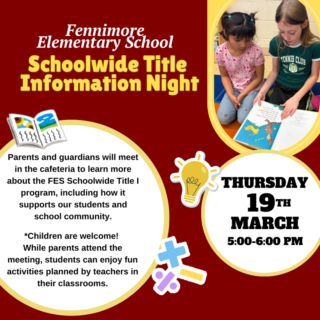 Title 1 schoolwide info meeting - March 19 5 -6 pm