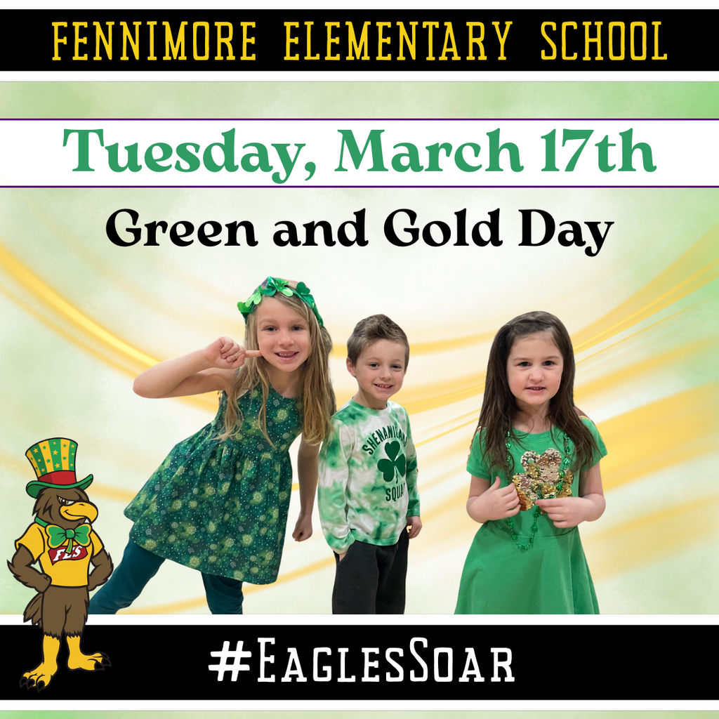 March 17th green and gold dress day at FES