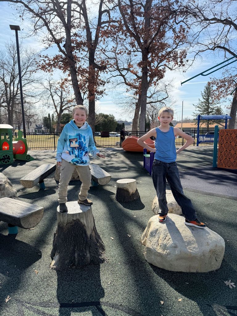 students play at the inclusive park in Platteville