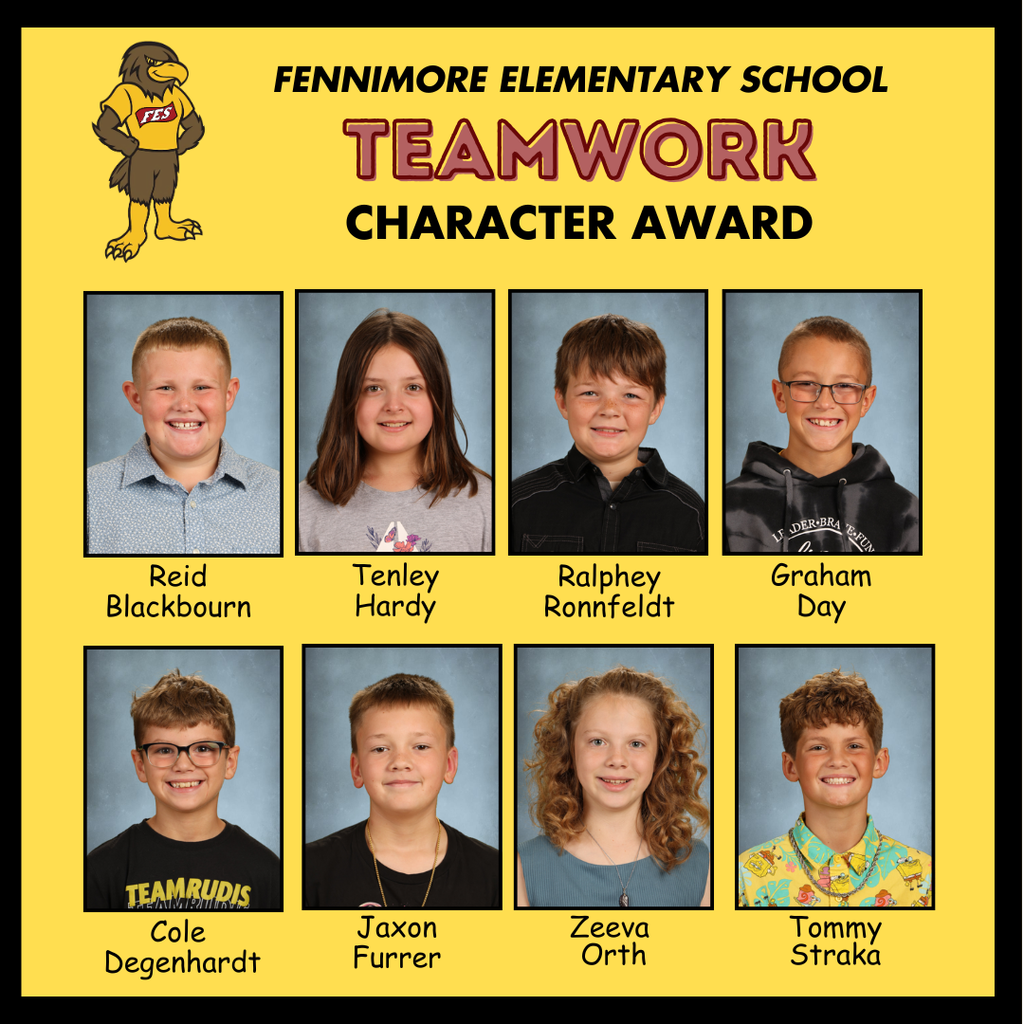 PBIS teamwork award winners collage of 8 student pics