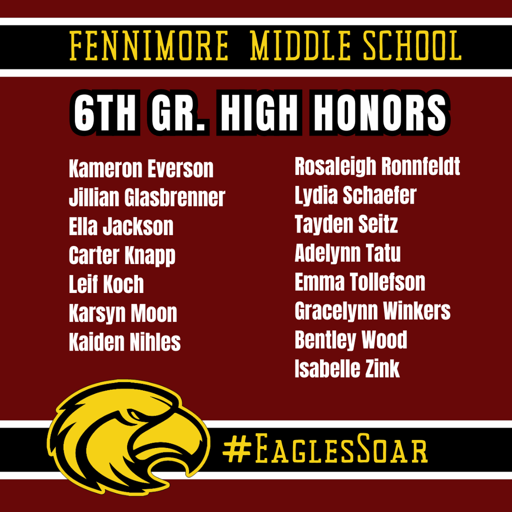 6th grade high honors