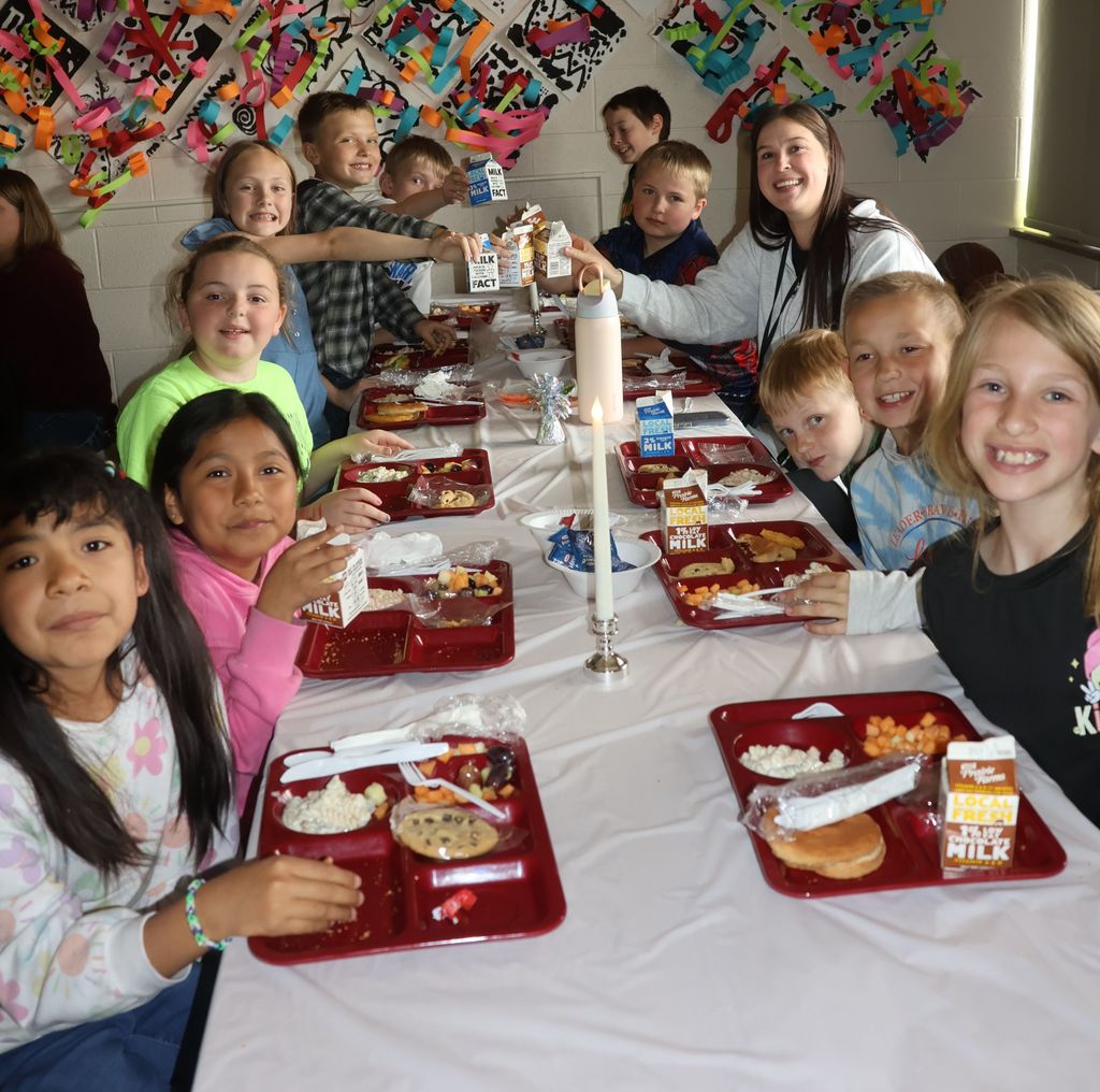 students enjoy the formal dinner