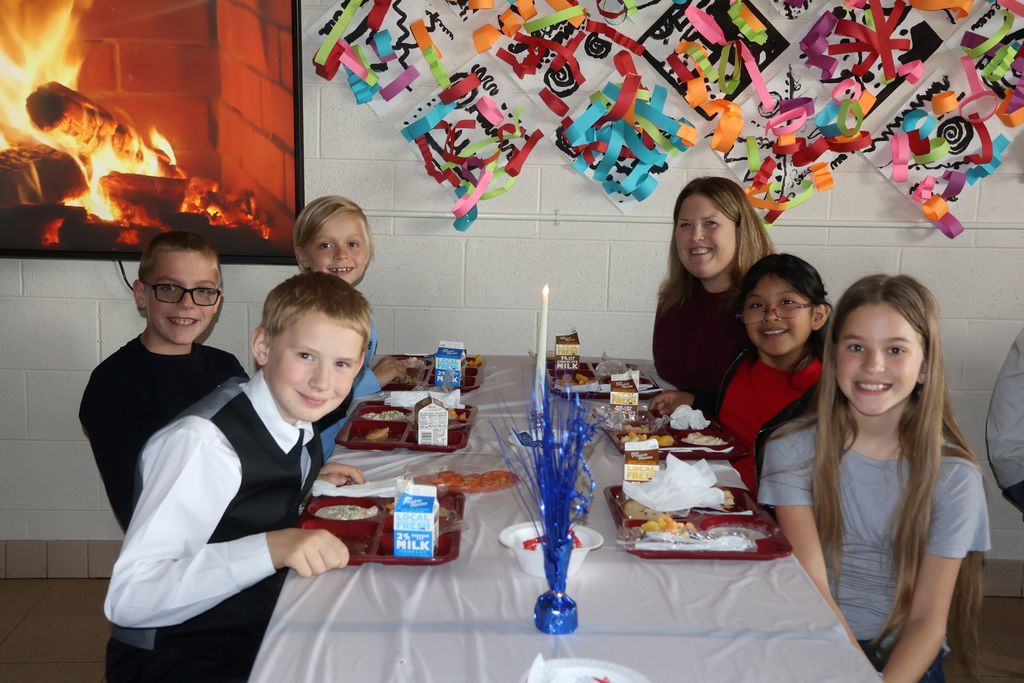 students enjoy the formal dinner