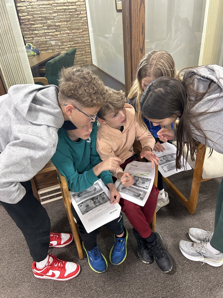 students check out the different bills
