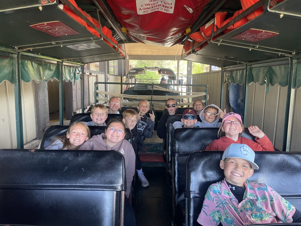 Member of safety at the dells on a bus