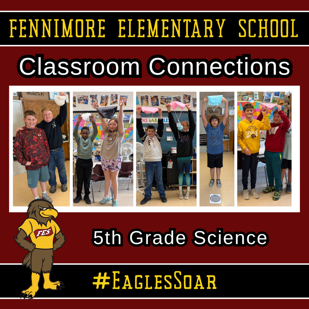 collage of pics from student making parachutes in 5th grade science
