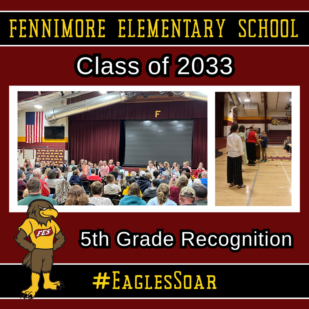 5th grade recognition night with 2 pictures