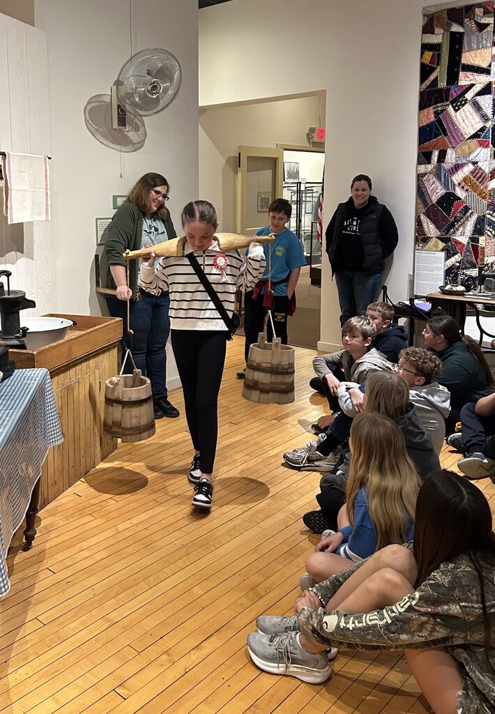 students listen and learn at the Rollo Jamison Museum