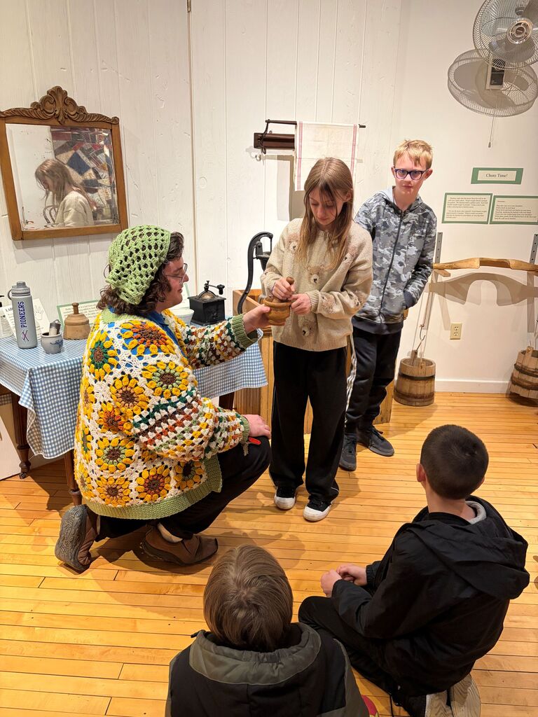 students listen and learn at the Rollo Jamison Museum