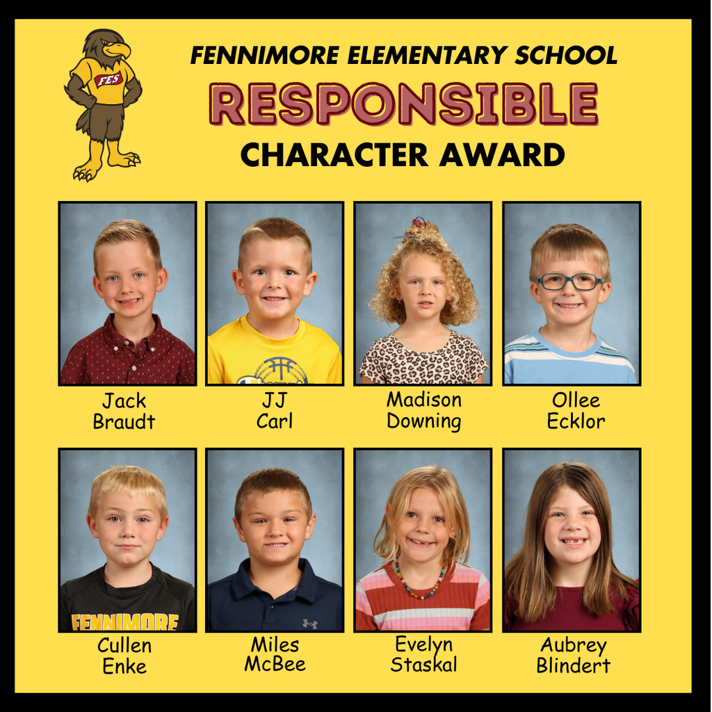 collage of students nominated for the character award for responsibility