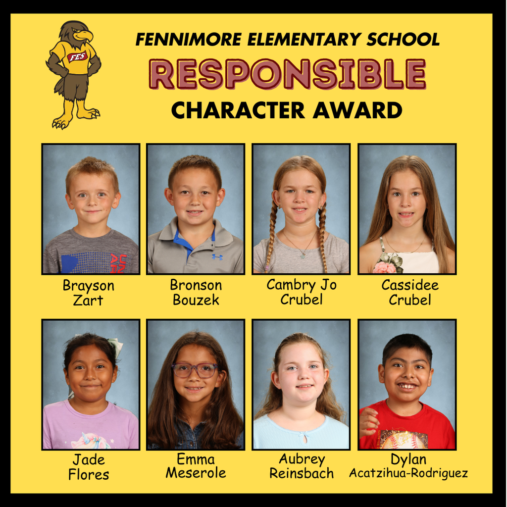 collage of students nominated for the character award for responsibility