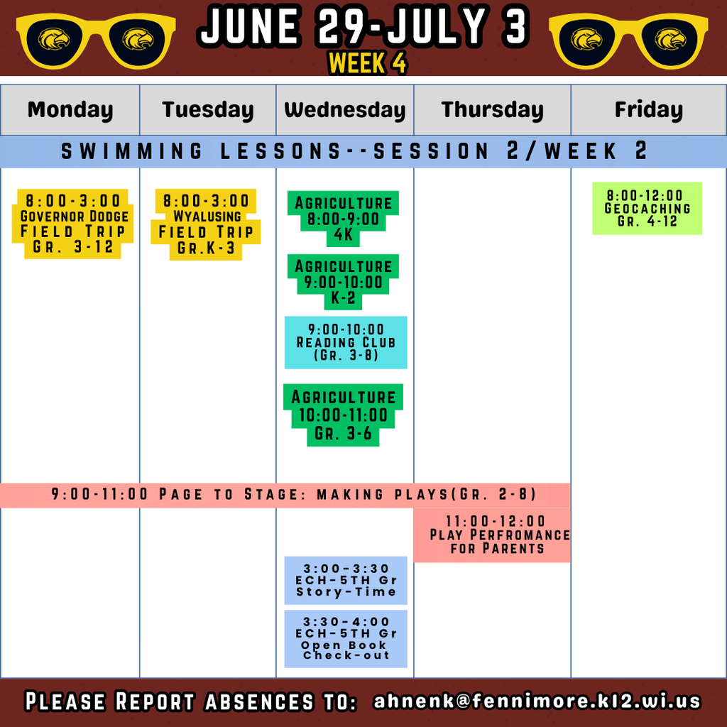 weekly calendar