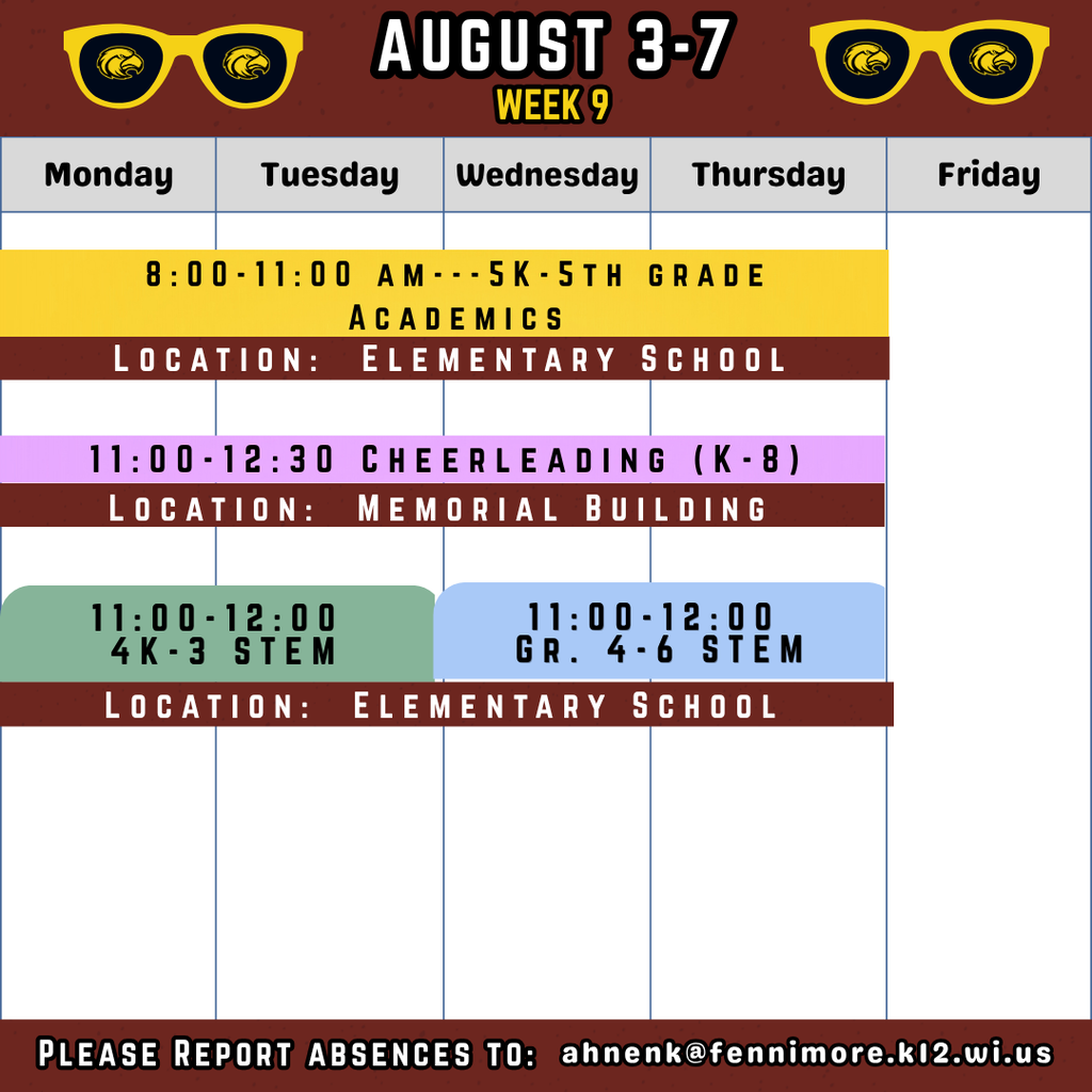weekly calendar