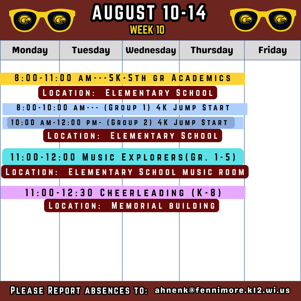 weekly calendar