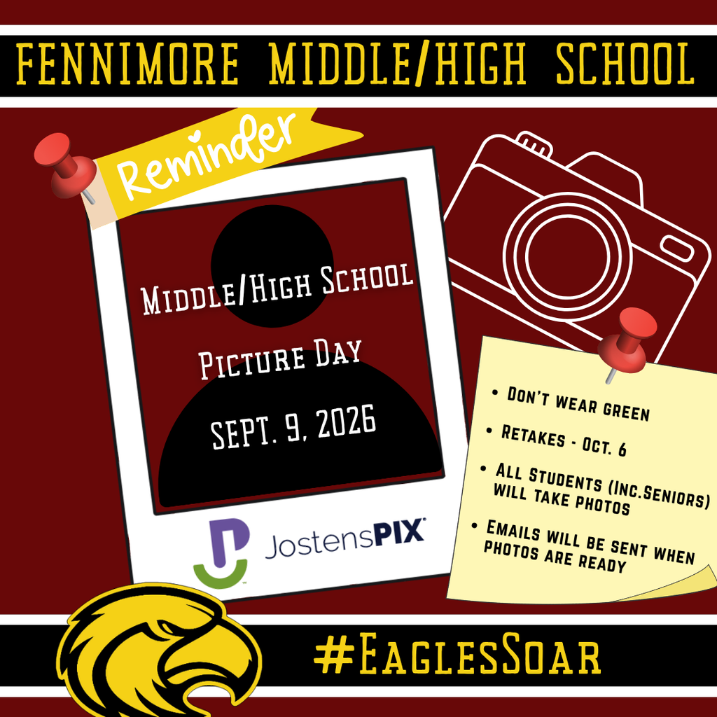 MS/HS Picture Day Tomorrow - Sept. 9