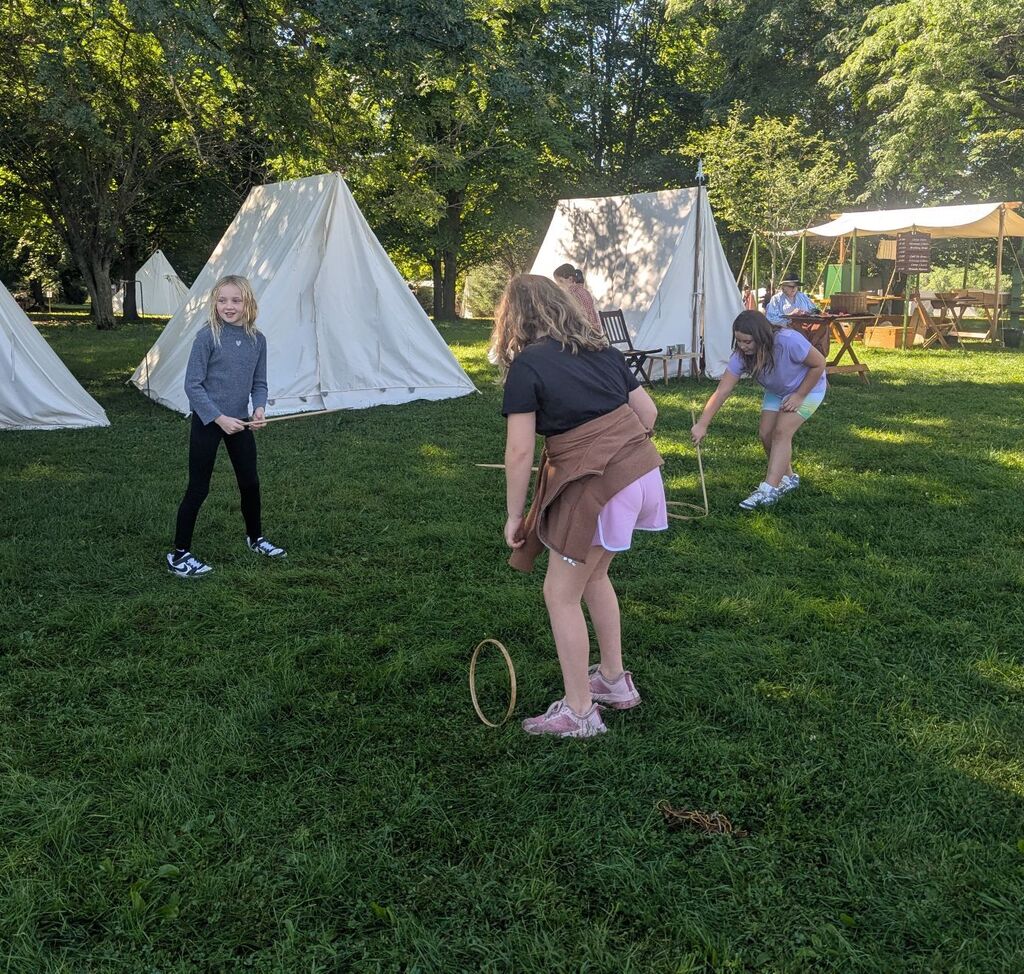students play old time games