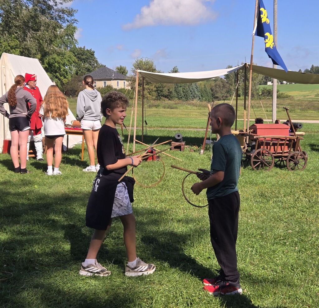 students play old time games
