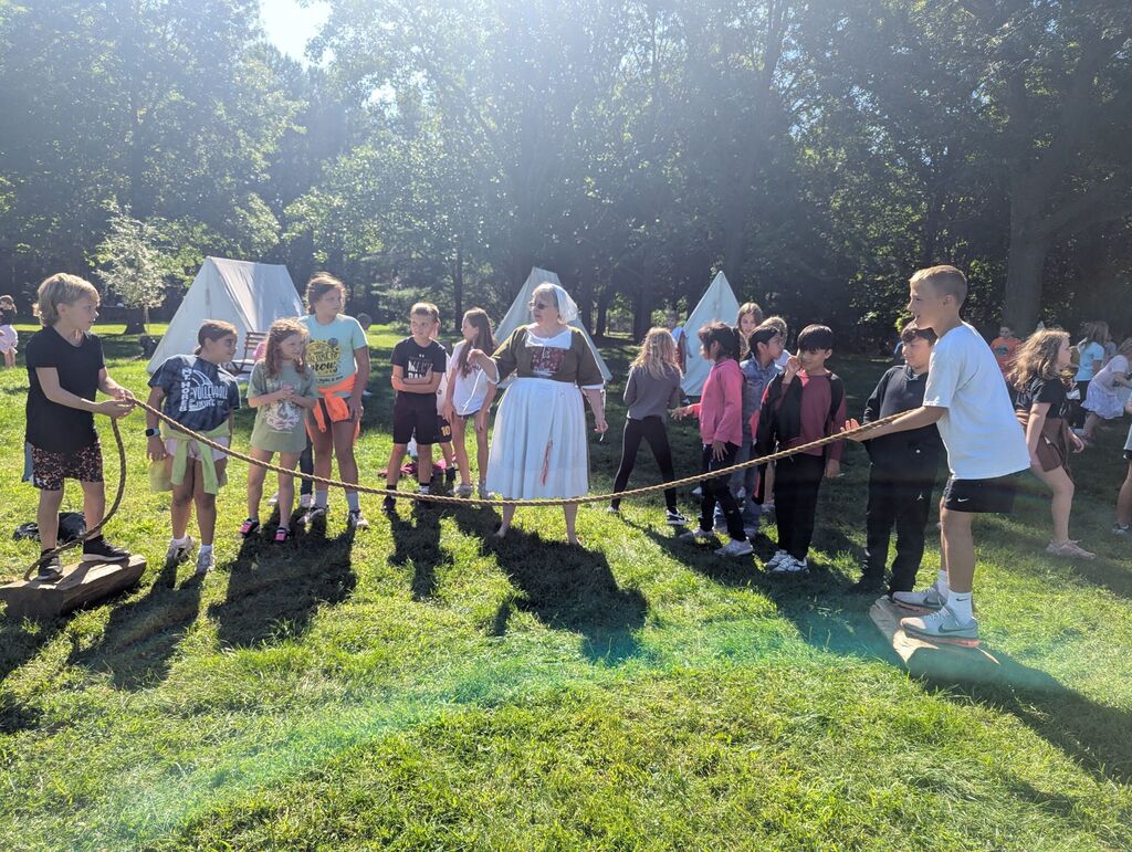 students play old time games