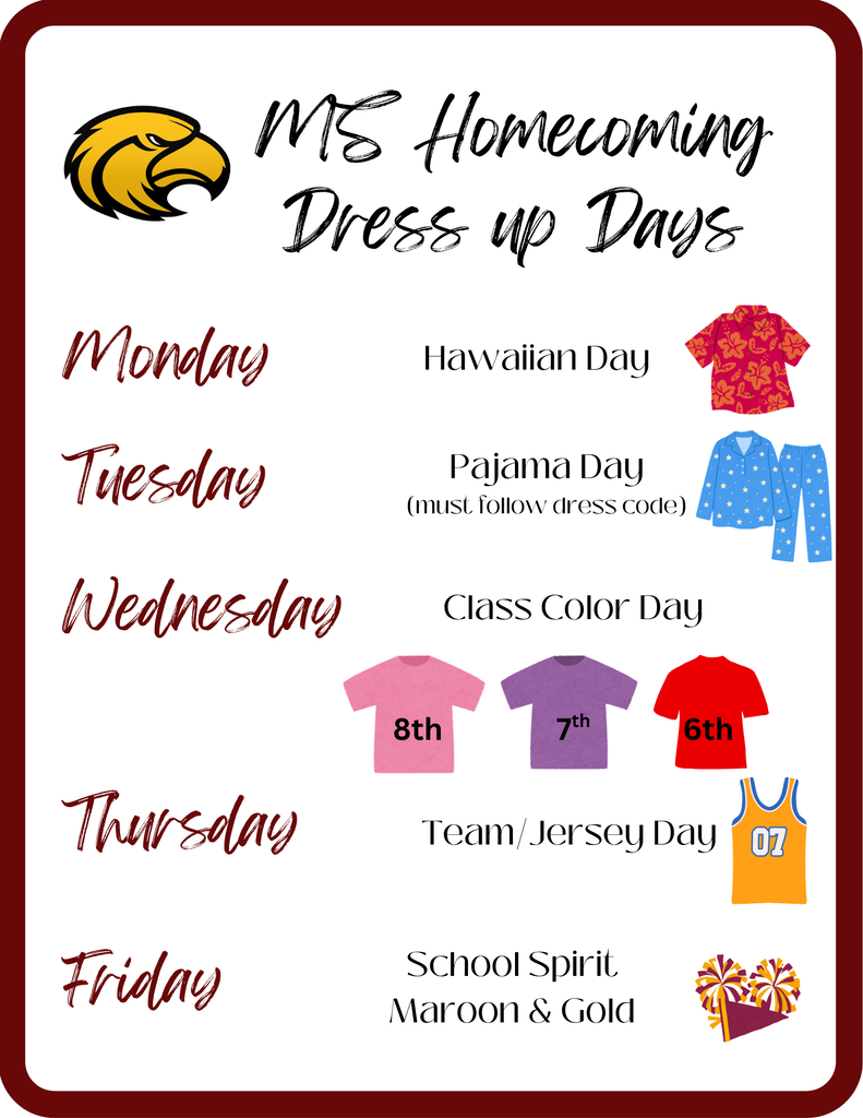 Middle School Dress-Up Days