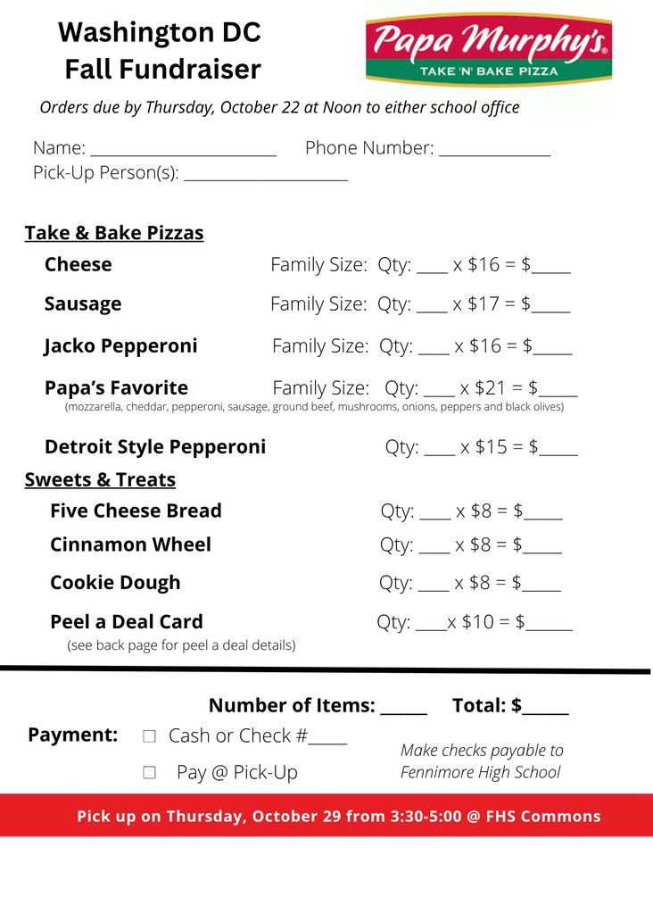Page 1 of Pizza Order
