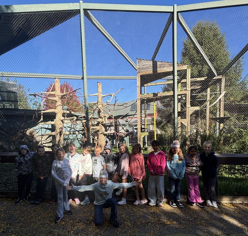 students pose for a picture at the Henry Vilas Zoo