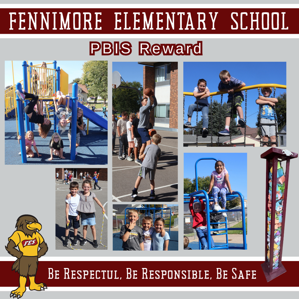 collage of pictures of students playing outside for a PBIS extra recess reward
